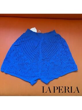 New! LA PERLA Beyond The Beach Knitted Crochet Beach Shorts